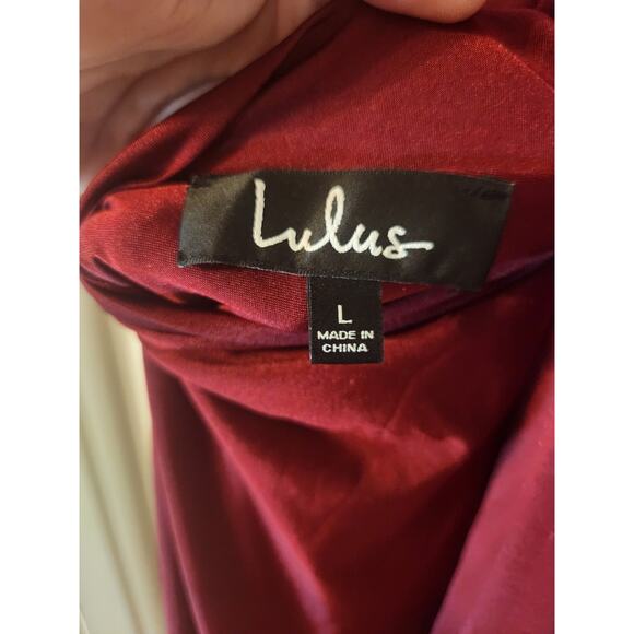 Lulu's Tricks of the Trade Burgundy Wrap Maxi Dress - Picture 4 of 6
